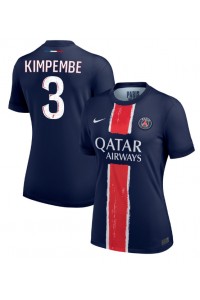 Paris Saint-Germain Presnel Kimpembe #3 Voetbaltruitje Thuis tenue Dames 2024-25 Korte Mouw